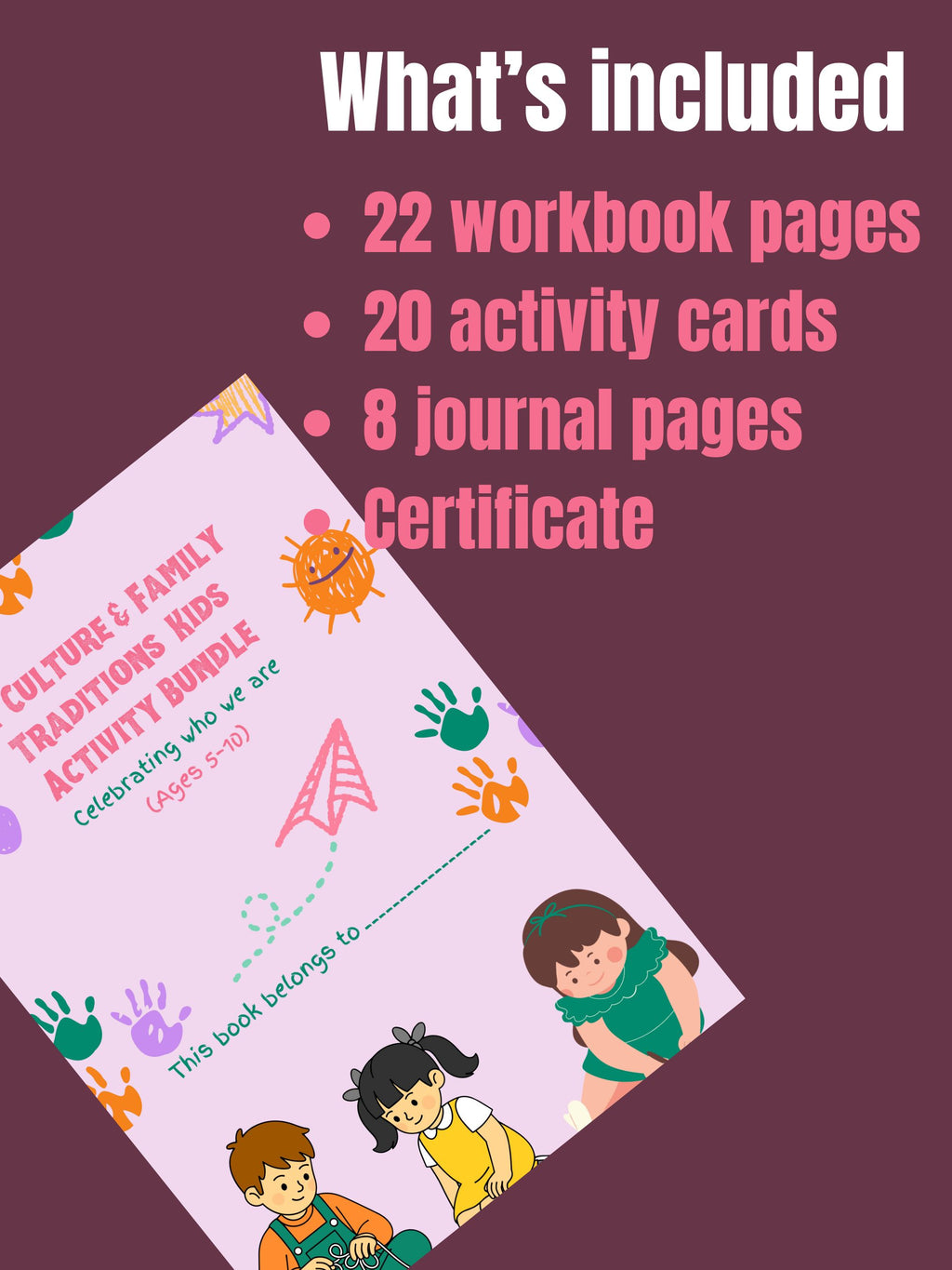 Cultural Activity Book for Kids | Family Traditions Printable (Ages 6–10)