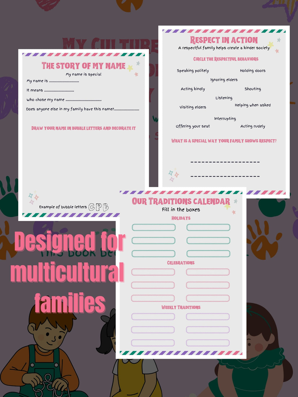Cultural Activity Book for Kids | Family Traditions Printable (Ages 6–10)