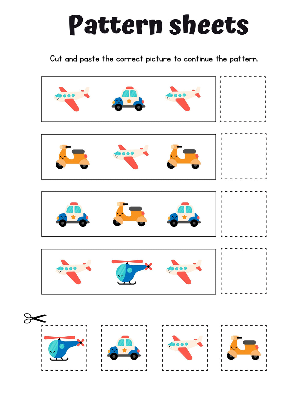 Printable Kids Activity Workbook PDF | 122 Pages Learning Worksheets | Patterns, Matching, Colors & Shapes (Ages 3–6)