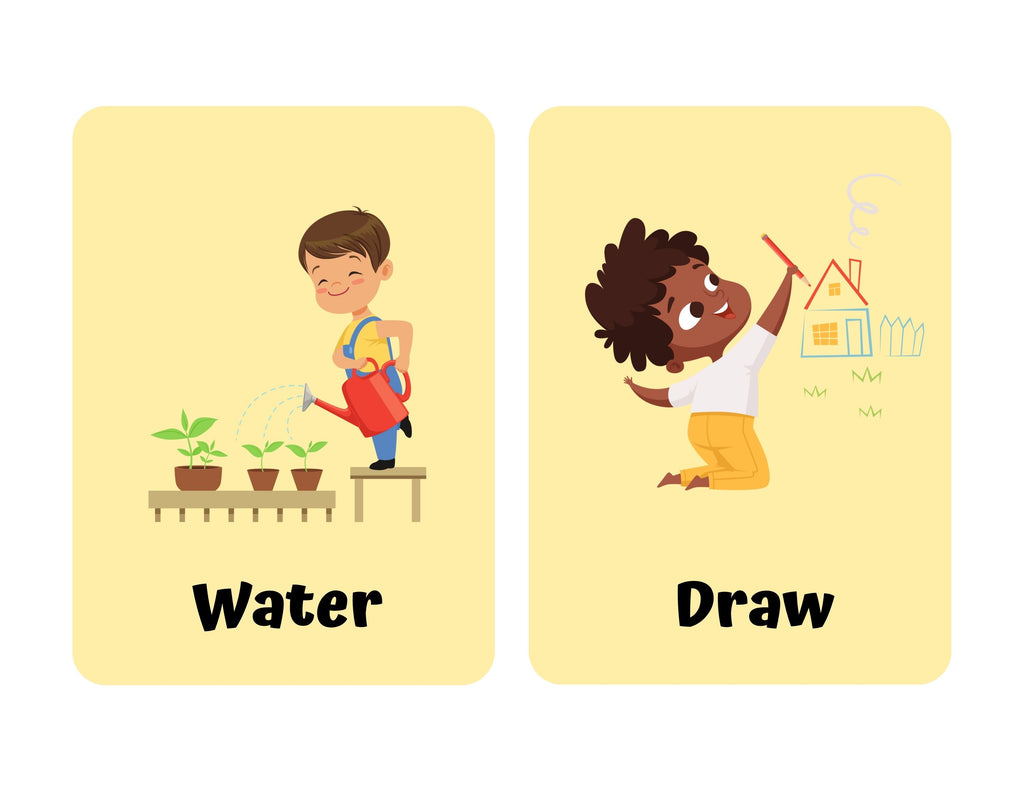 Kids Flashcards Bundle Printable | 220+ Learning Cards | Fruits Vegetables Animals Colors Months Vehicles Emotions | Preschool & Kindergarten Learning