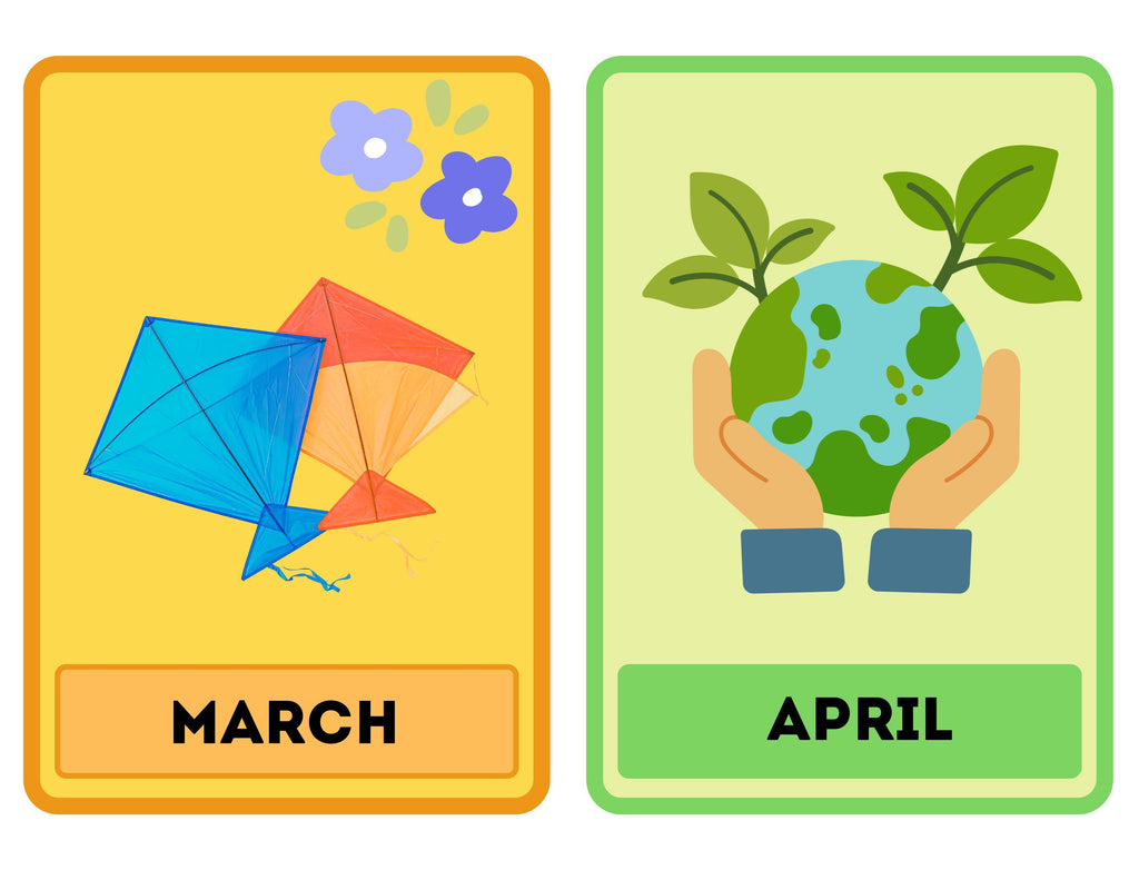 Kids Flashcards Bundle Printable | 220+ Learning Cards | Fruits Vegetables Animals Colors Months Vehicles Emotions | Preschool & Kindergarten Learning