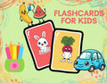 Kids Flashcards Bundle Printable | 220+ Learning Cards | Fruits Vegetables Animals Colors Months Vehicles Emotions | Preschool & Kindergarten Learning
